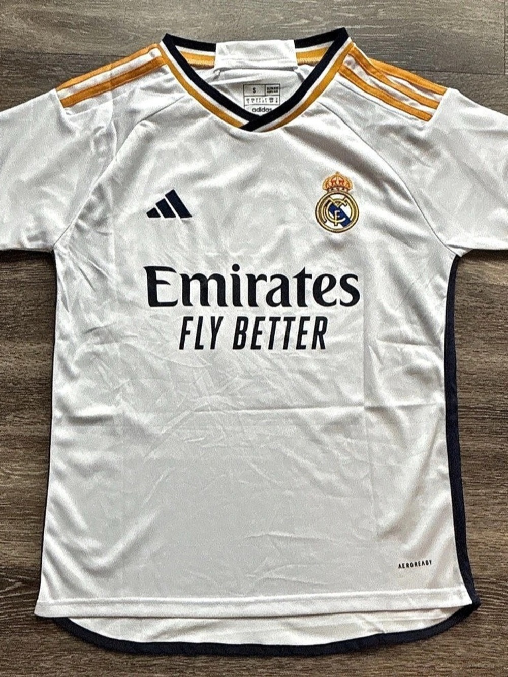 adidas Real Madrid 2023/24 Home Jersey - Bellingham 5 White & Black Men’s M